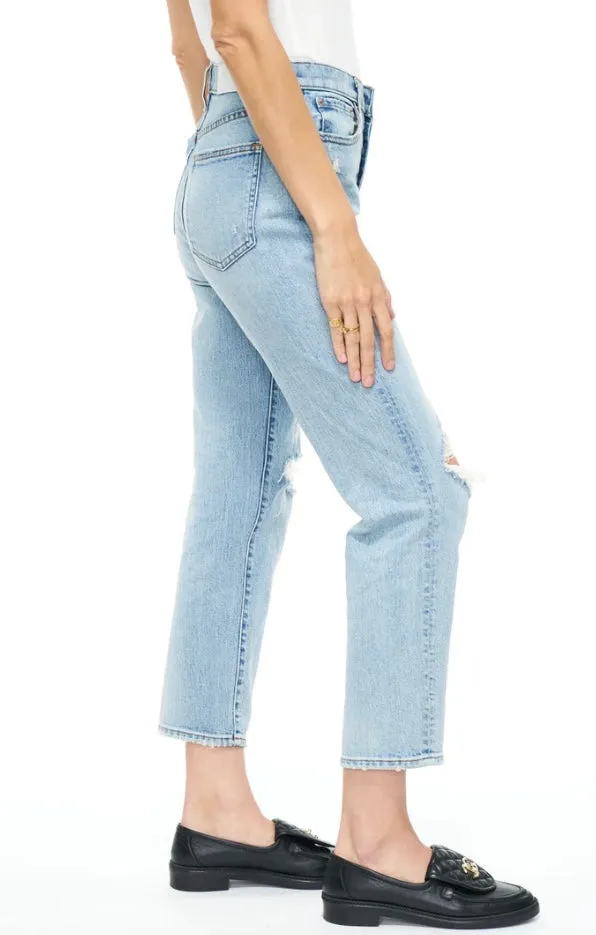 CHARLIE HIGH RISE CLASSIC STRAIGHT ANKLE - BALI DISTRESSED