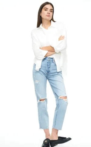 CHARLIE HIGH RISE CLASSIC STRAIGHT ANKLE - BALI DISTRESSED
