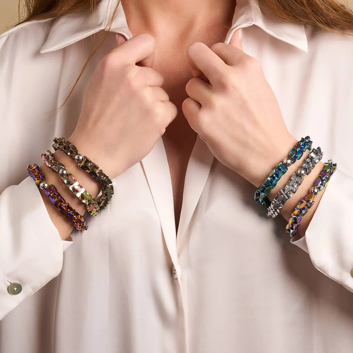Classic Chrome | Monroe Links | Hourglass Bracelet