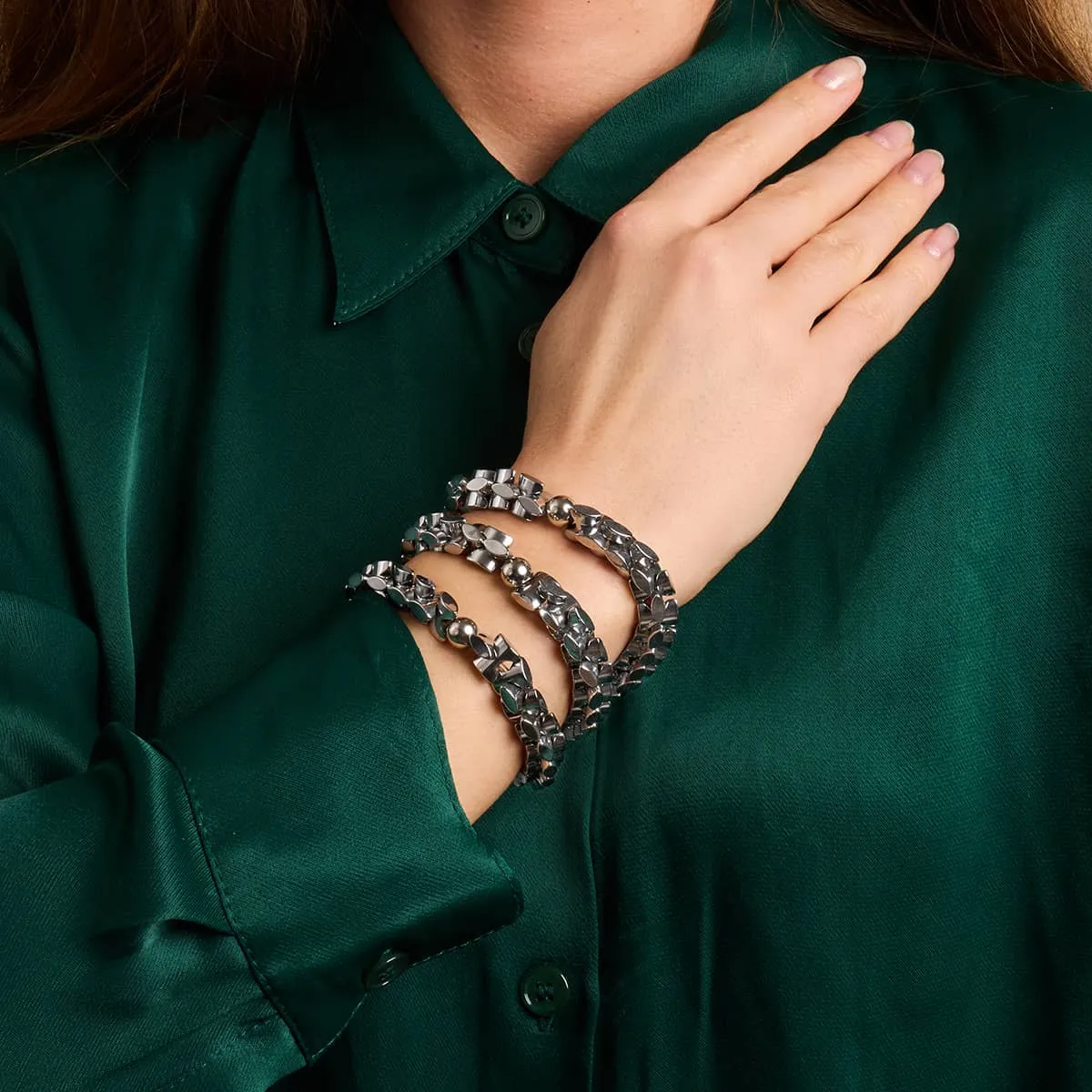 Classic Chrome | Monroe Links | Hourglass Bracelet