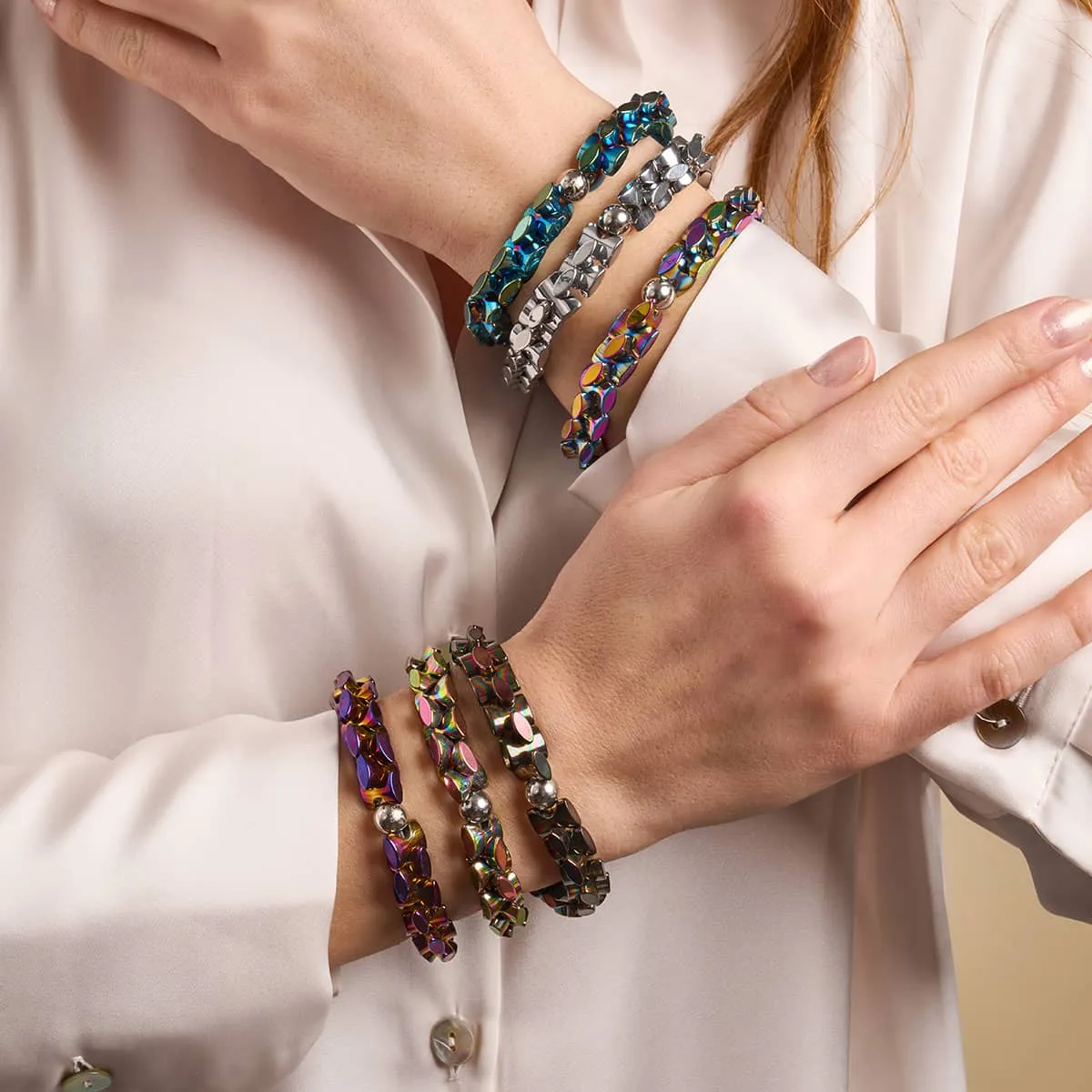 Classic Chrome | Monroe Links | Hourglass Bracelet