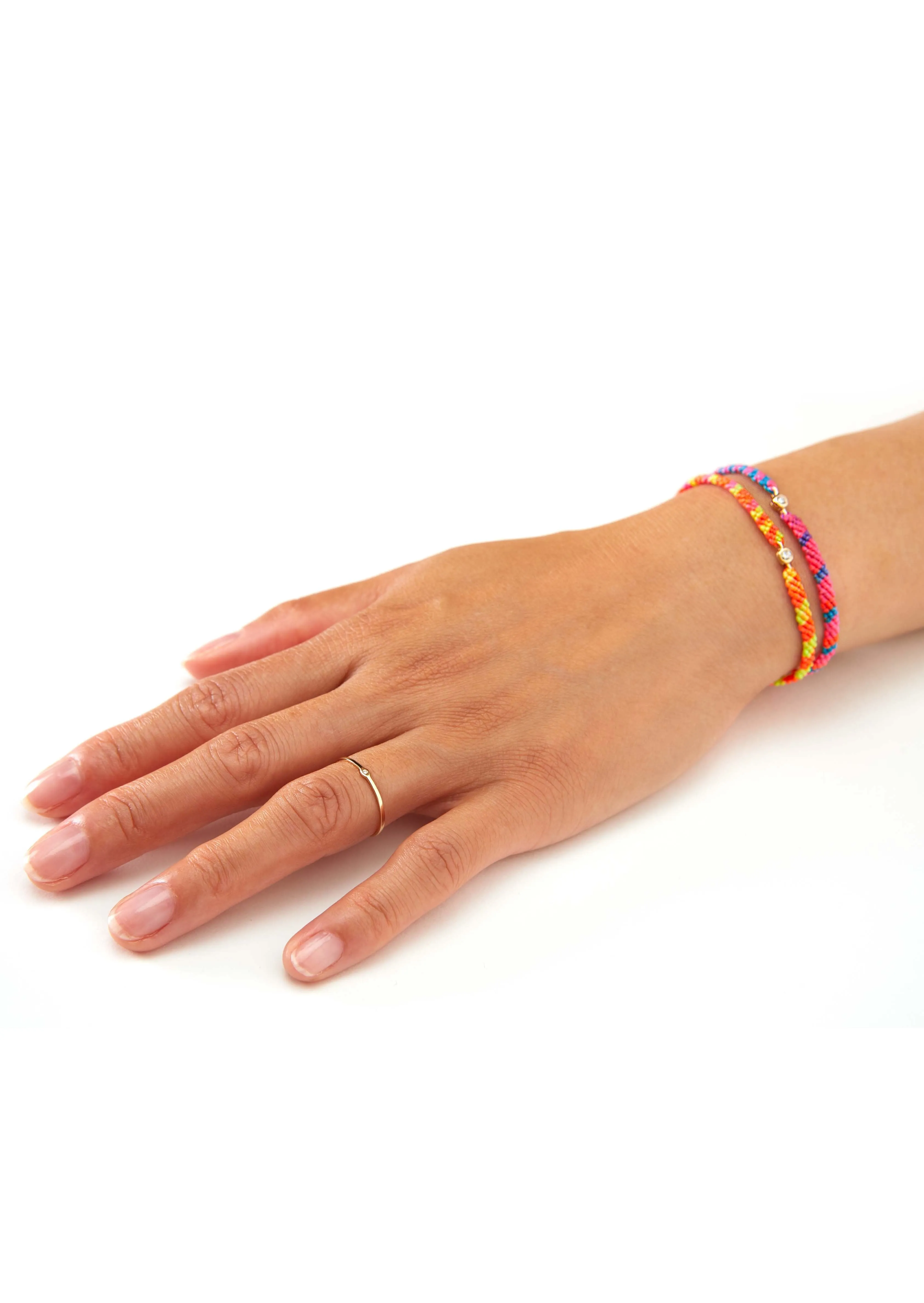 Classic Diamond Bracelet in Mixed Rainbow Stripe