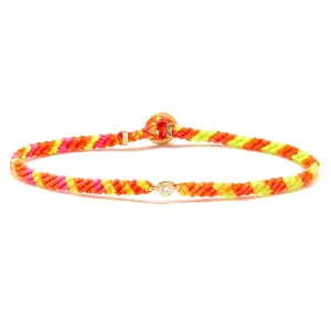 Classic Diamond Bracelet in Mixed Rainbow Stripe
