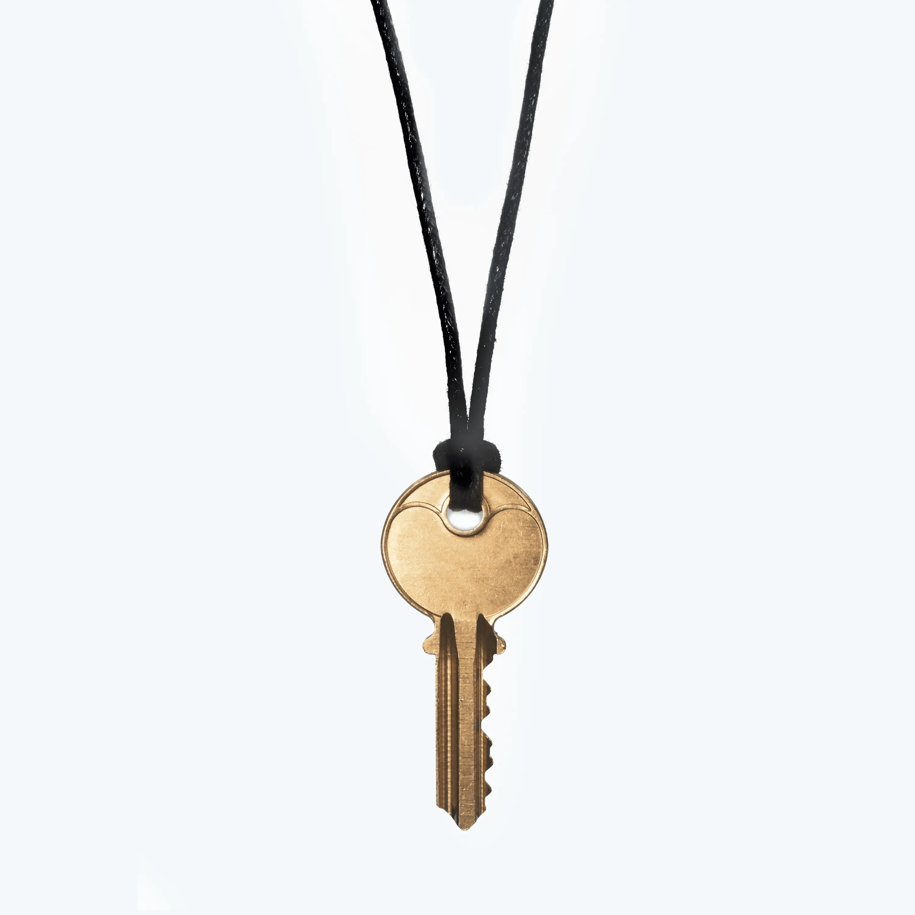 Classic Key Black Cord Necklace