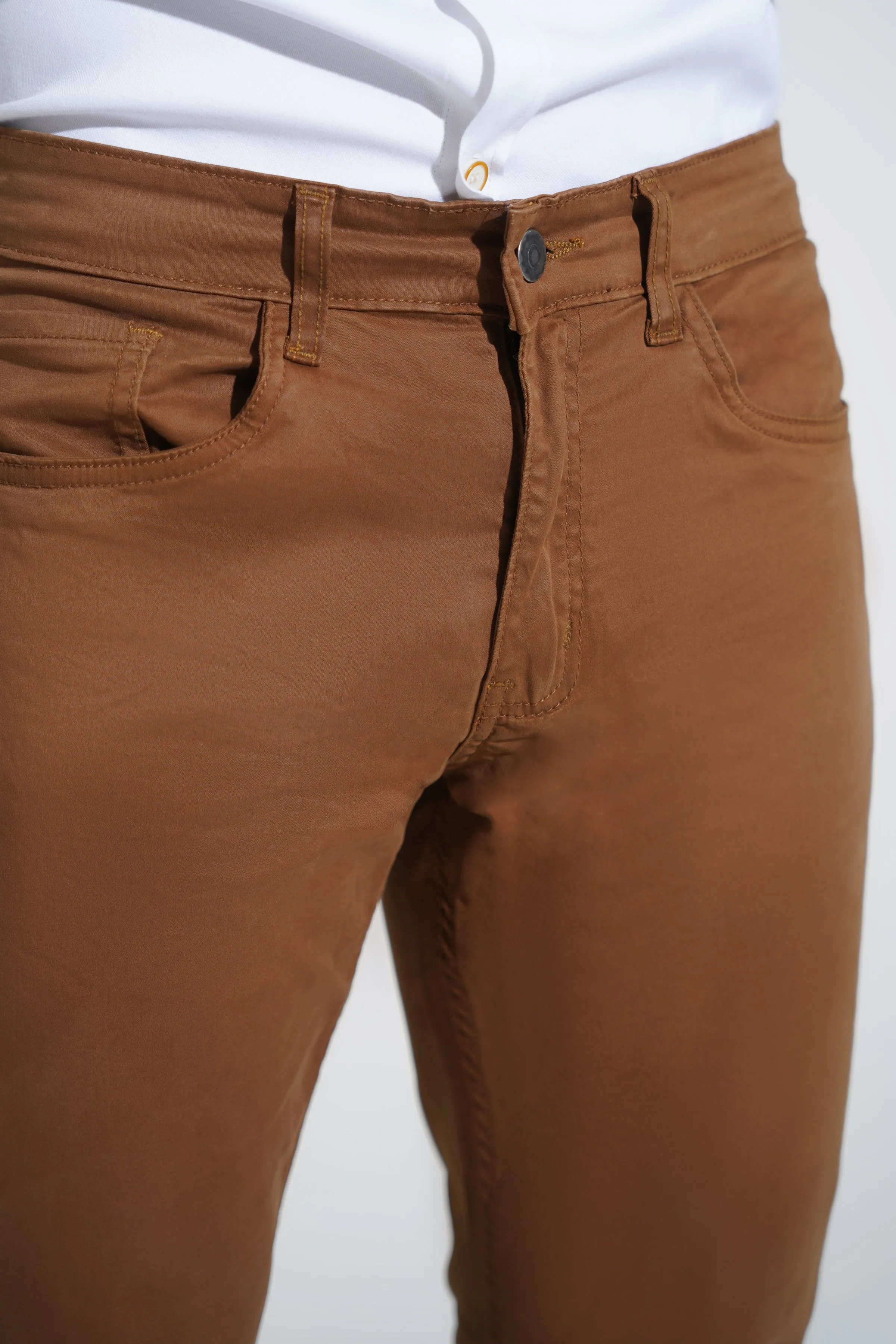 Copper Cotton Pants-Smart Fit