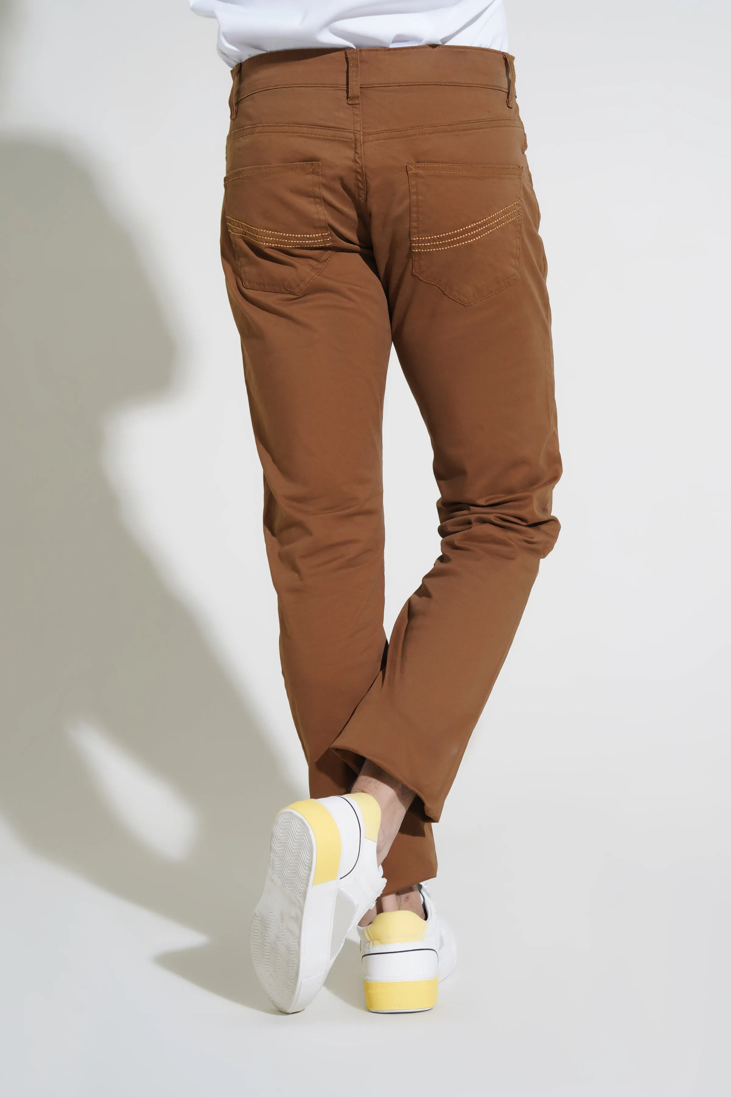 Copper Cotton Pants-Smart Fit
