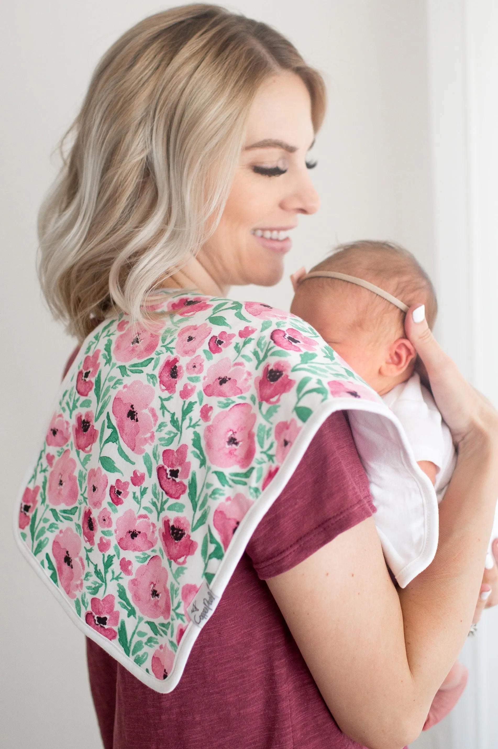 Copper Pearl Bloom Premium Burp Cloth Set