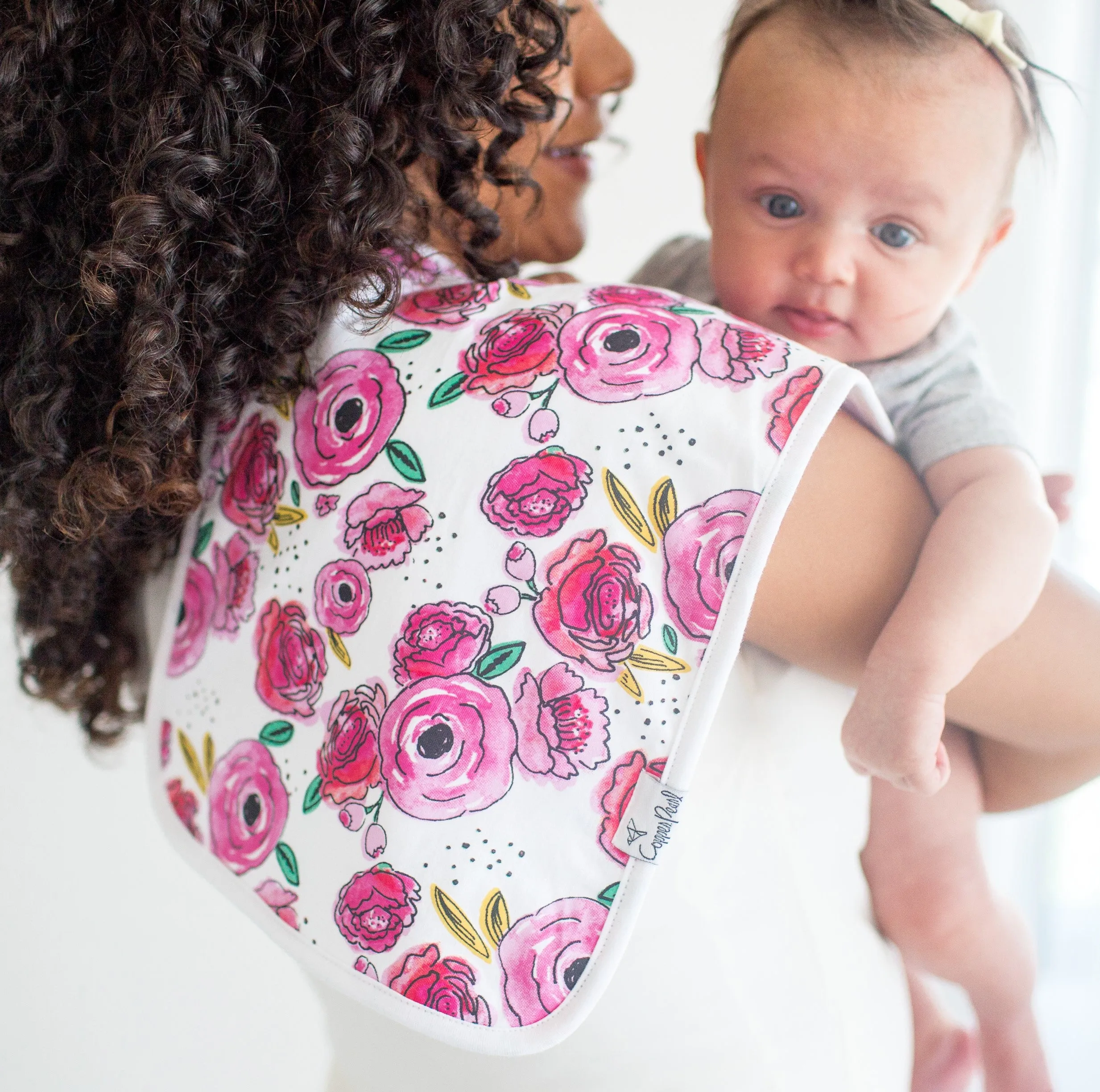 Copper Pearl Bloom Premium Burp Cloth Set