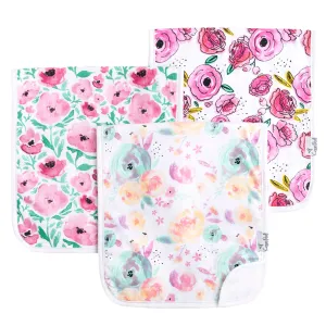 Copper Pearl Bloom Premium Burp Cloth Set