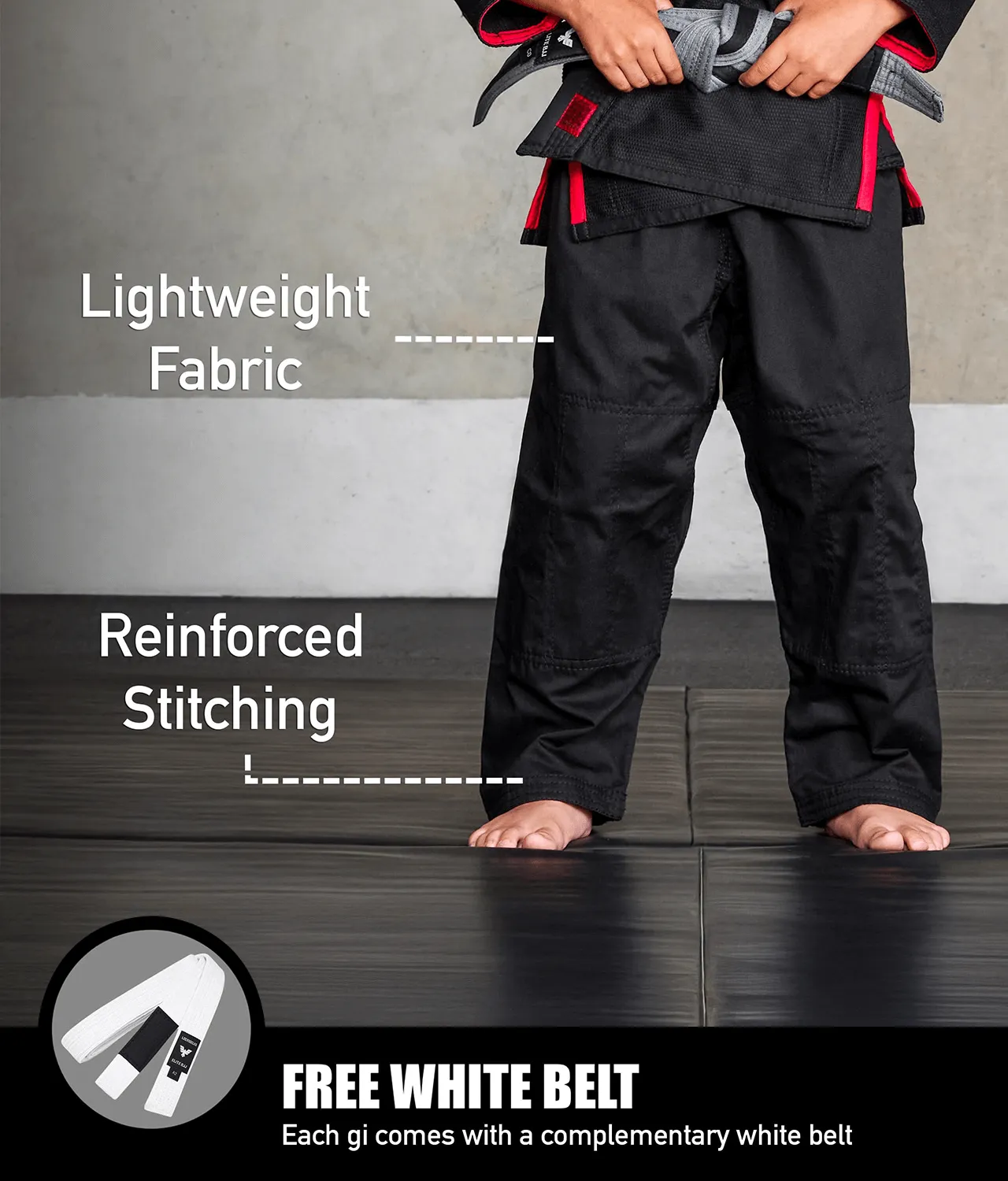 Core Black Brazilian Jiu Jitsu Kids BJJ Gi