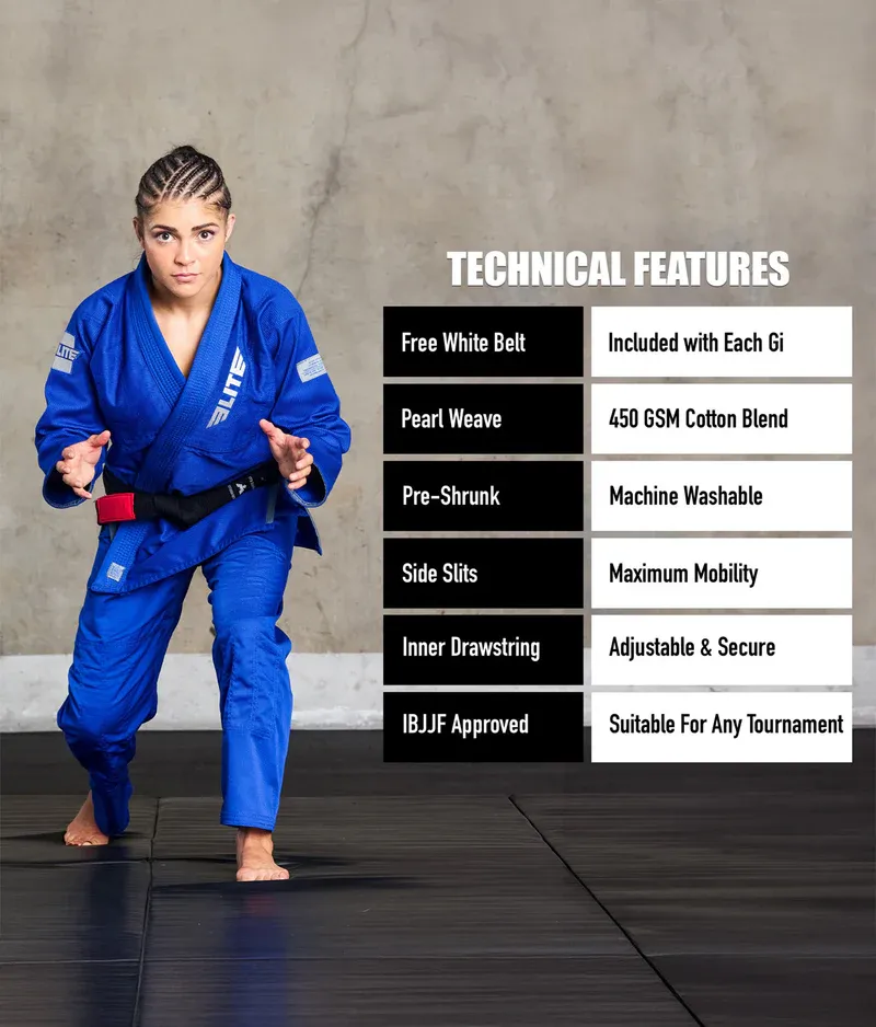 Core Blue Brazilian Jiu Jitsu Womens BJJ Gi