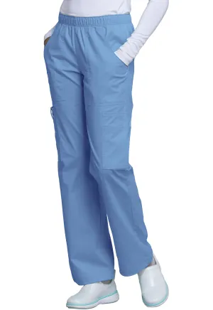 Core Stretch 4005 Mid Rise Pull-On Cargo Pants Ciel
