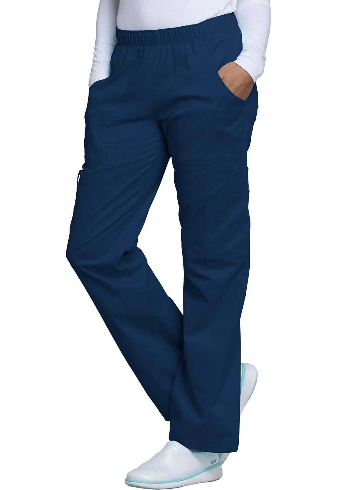 Core Stretch 4005 Mid Rise Pull-On Cargo Pants Navy