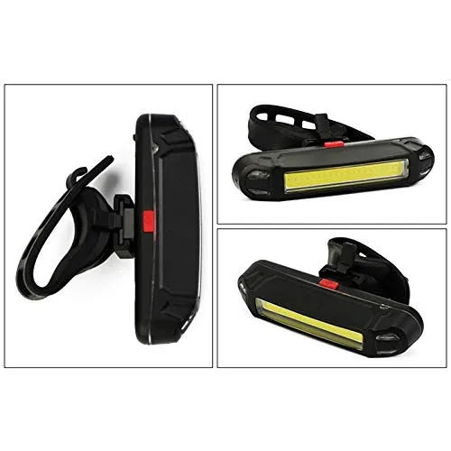 Dark Horse® Bicycle USB Rechargeable New Light 5 Mode Red & Blue LED Tail Light