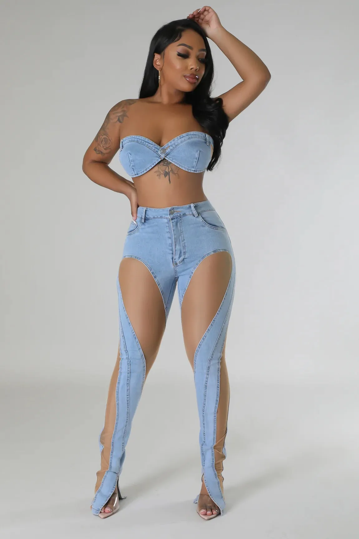 DENIM DIVA SET
