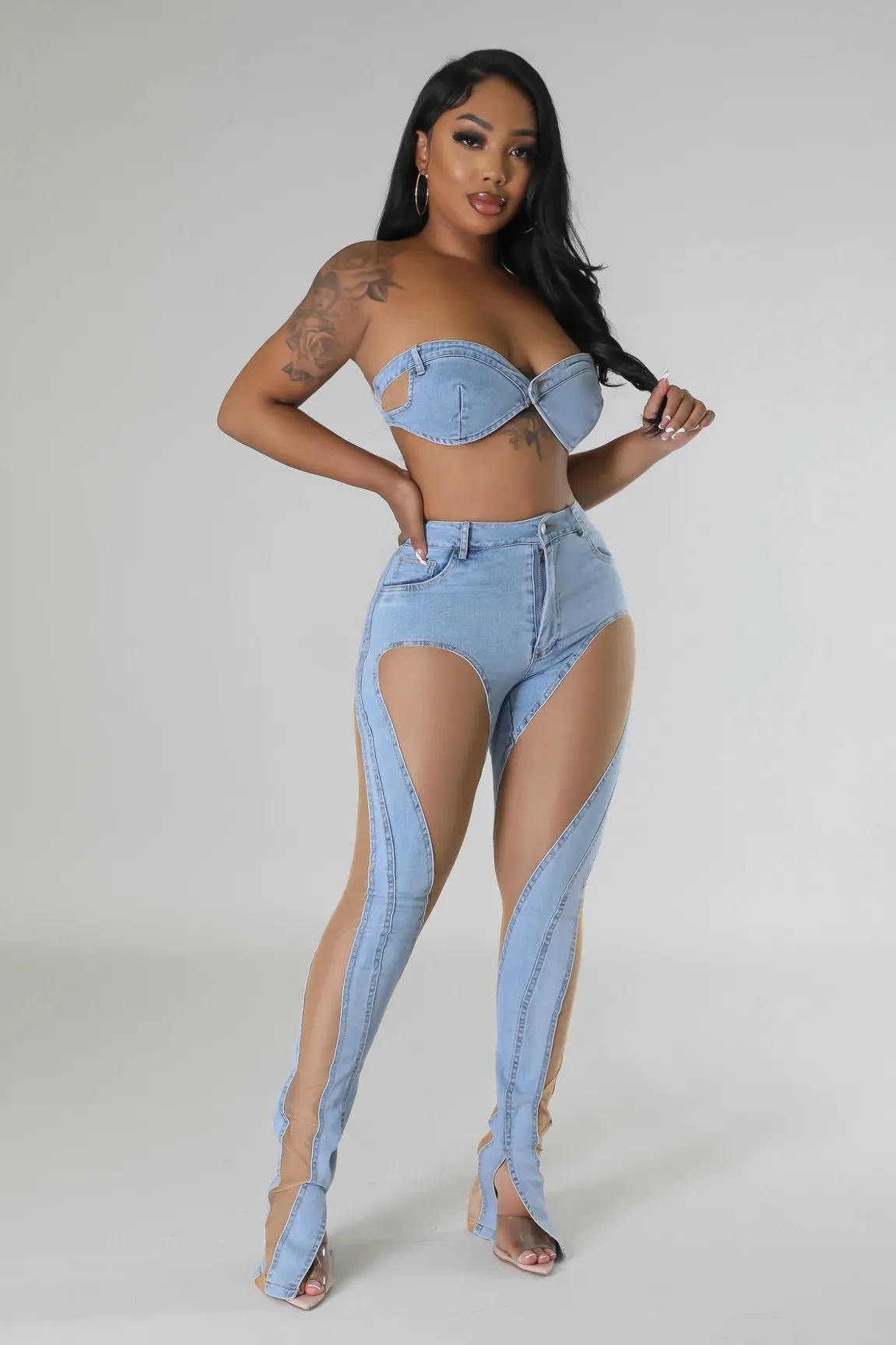 DENIM DIVA SET