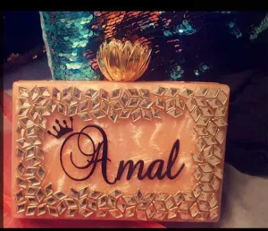 Designer Acrylic Salmon Clutch