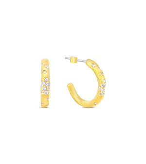 Diamond Celestial J Hoop Earrings