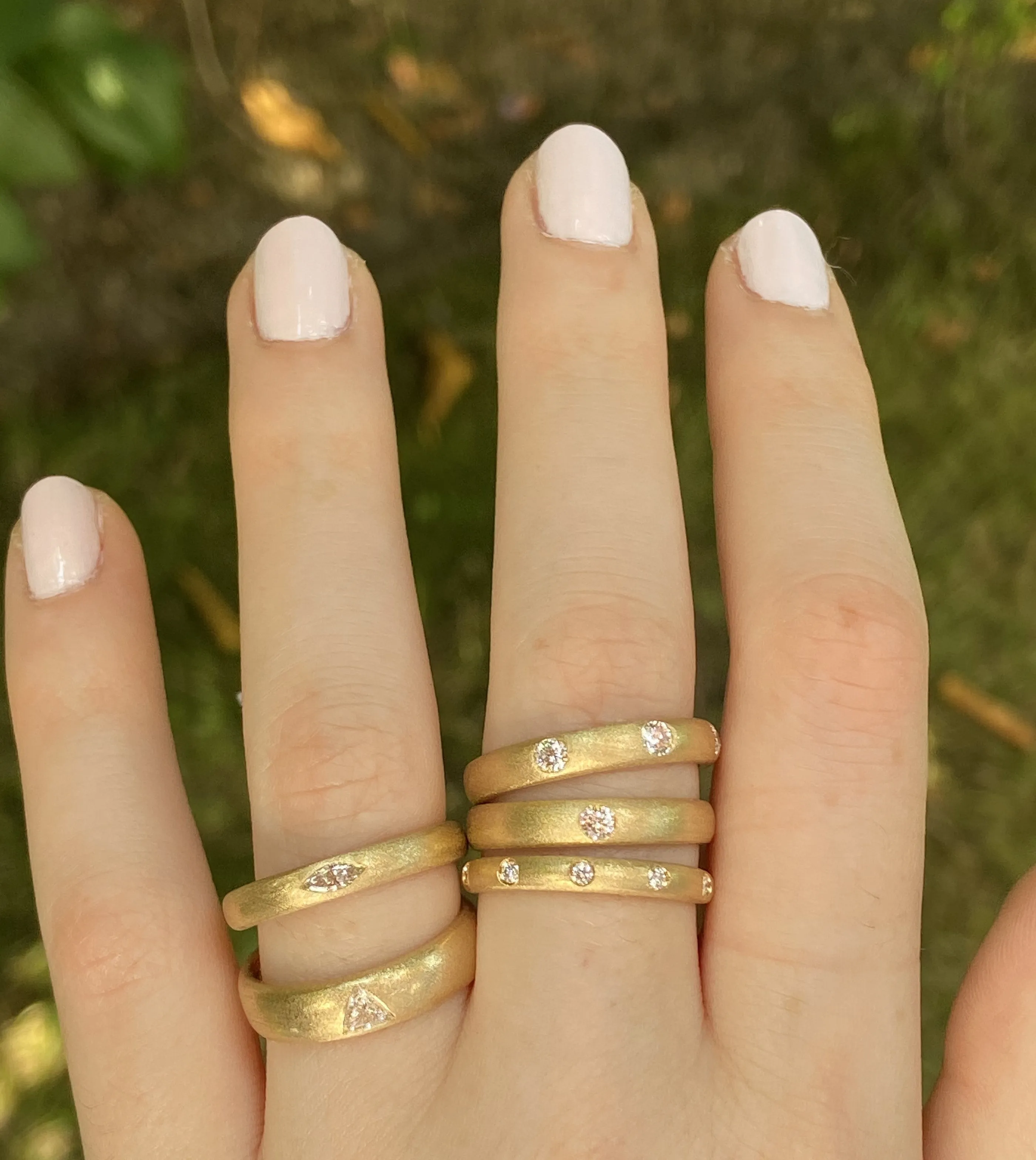 Diamond Marquise Flush Band
