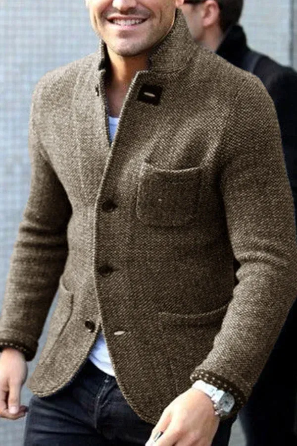 Elias | Men Winter Slim Fit Button Down Coat | Formal