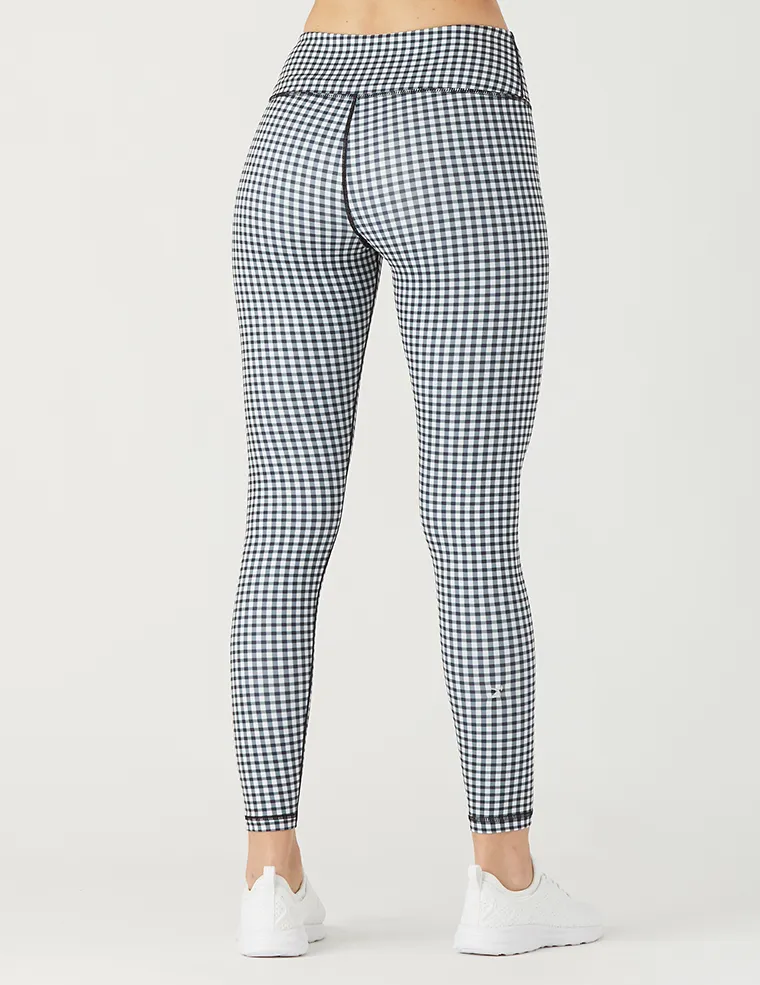 Elongate Legging Print: Gingham Print