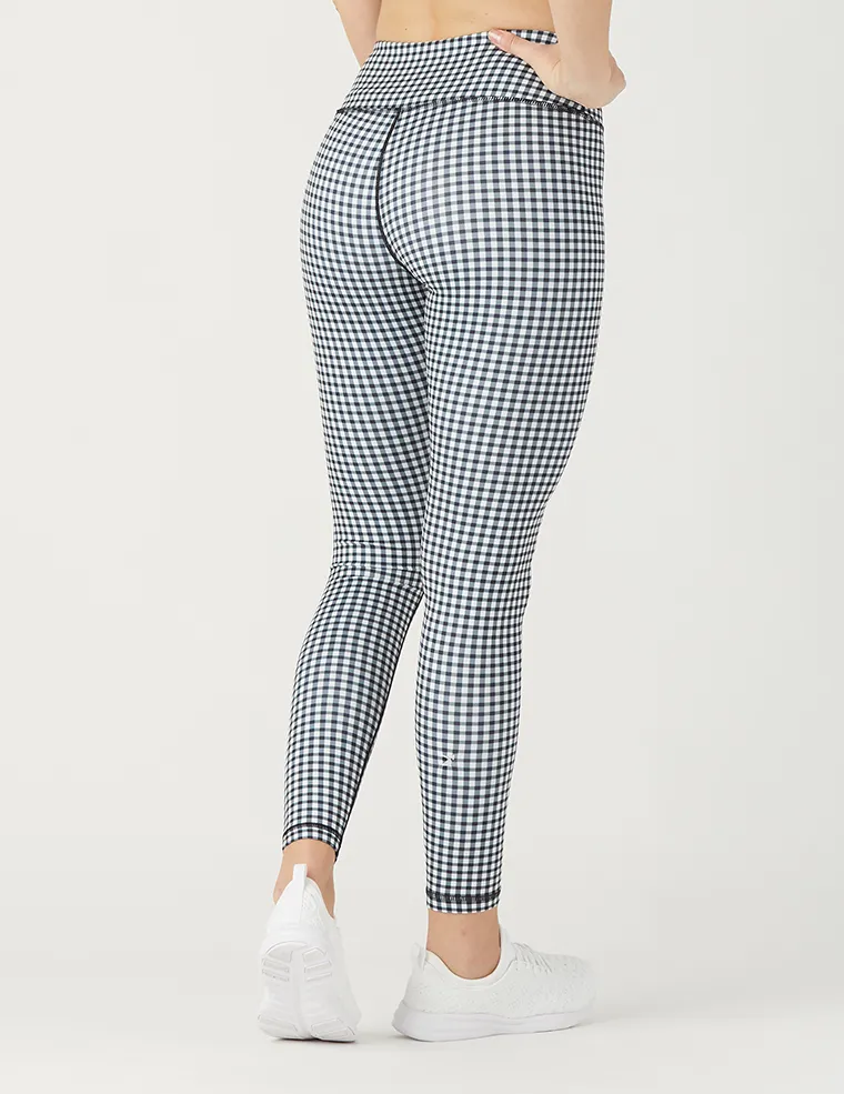 Elongate Legging Print: Gingham Print