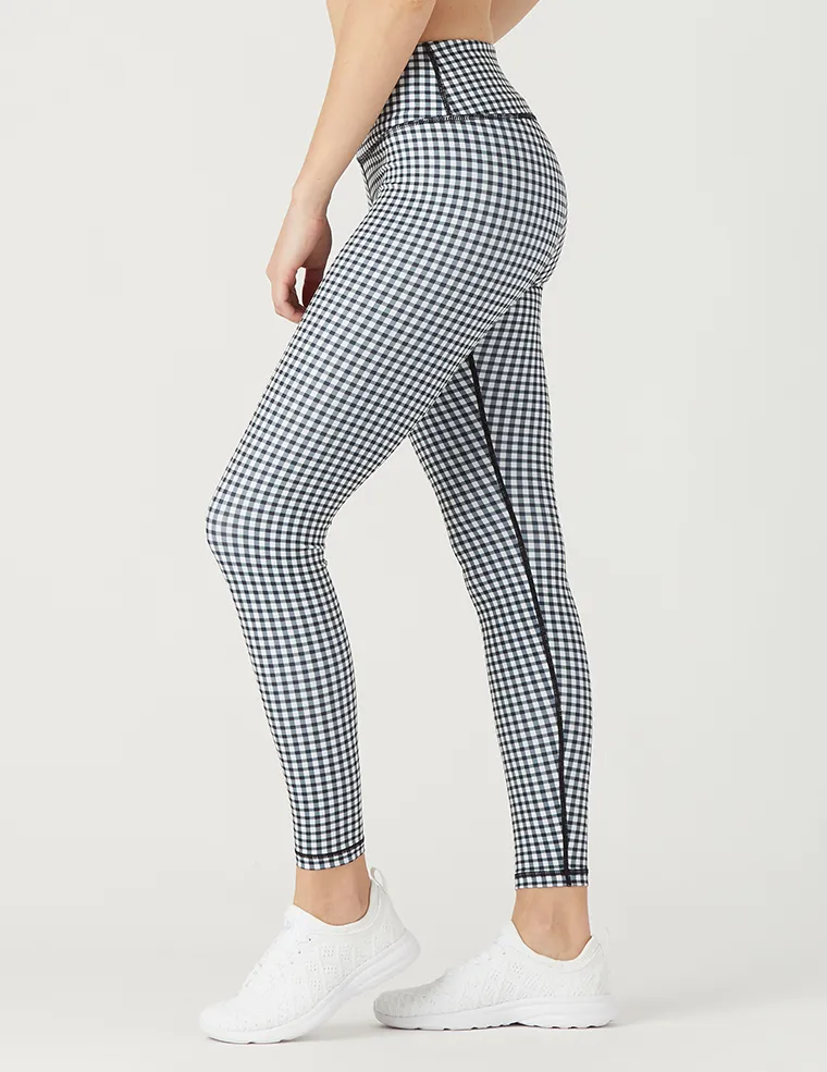 Elongate Legging Print: Gingham Print