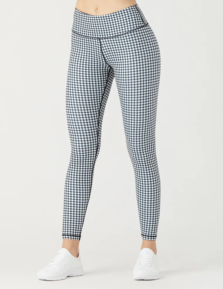 Elongate Legging Print: Gingham Print