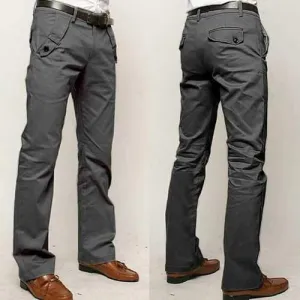 Excellent Quality Mens Cotton Casual Fashion Solid Pants