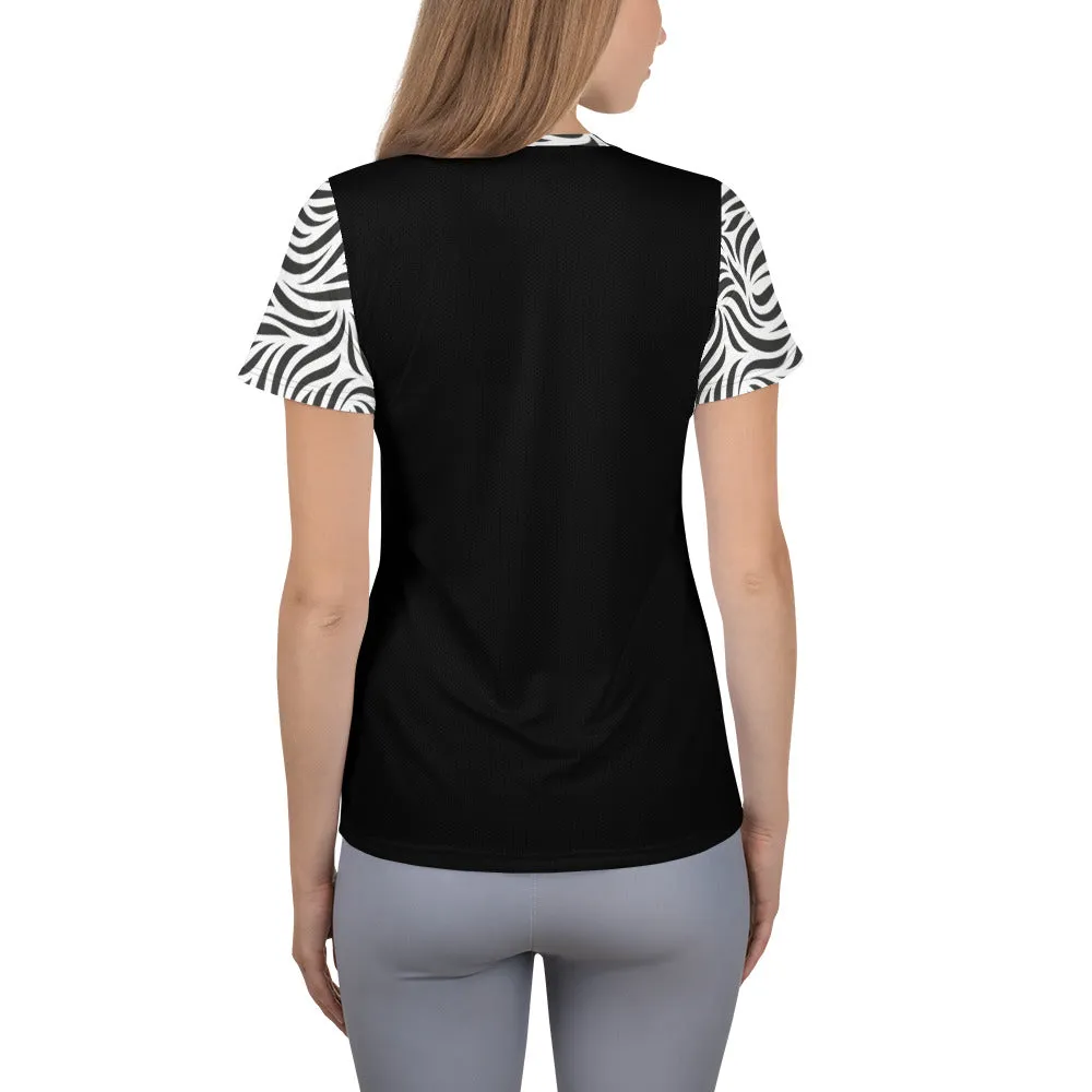 F*ck 2020 - Black and White Pattern - Women's Athletic T-shirt