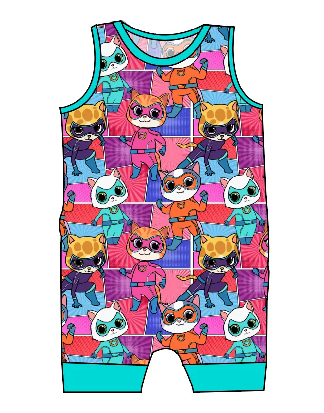 Fearless Felines Emmett Pants And Shorts T-Shirt Romper