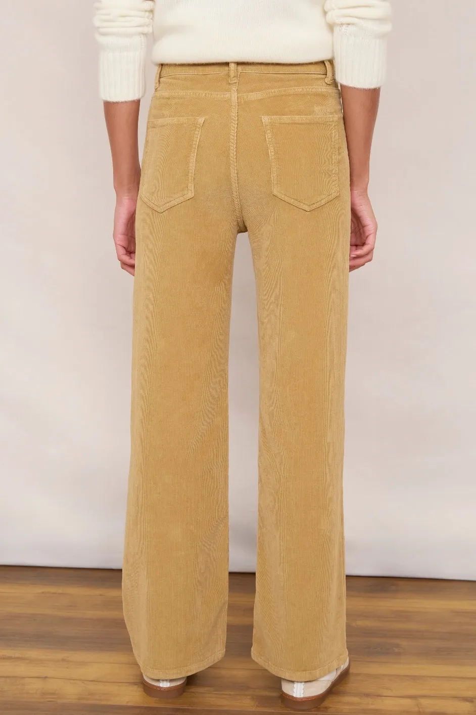 Flossie Carpenter Flare Cord Trouser - Latte
