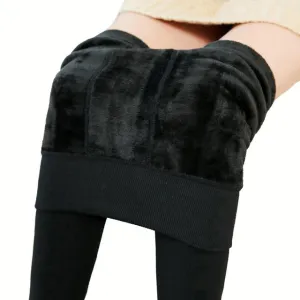 Free Shipping Women Leggings inside Thicken Fur Warm Leggings womens winter fleece legging pants female velvet leggins