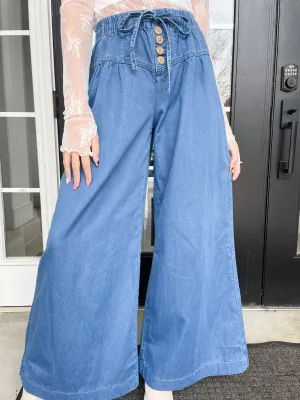 Gathering Together Wide Leg Pant