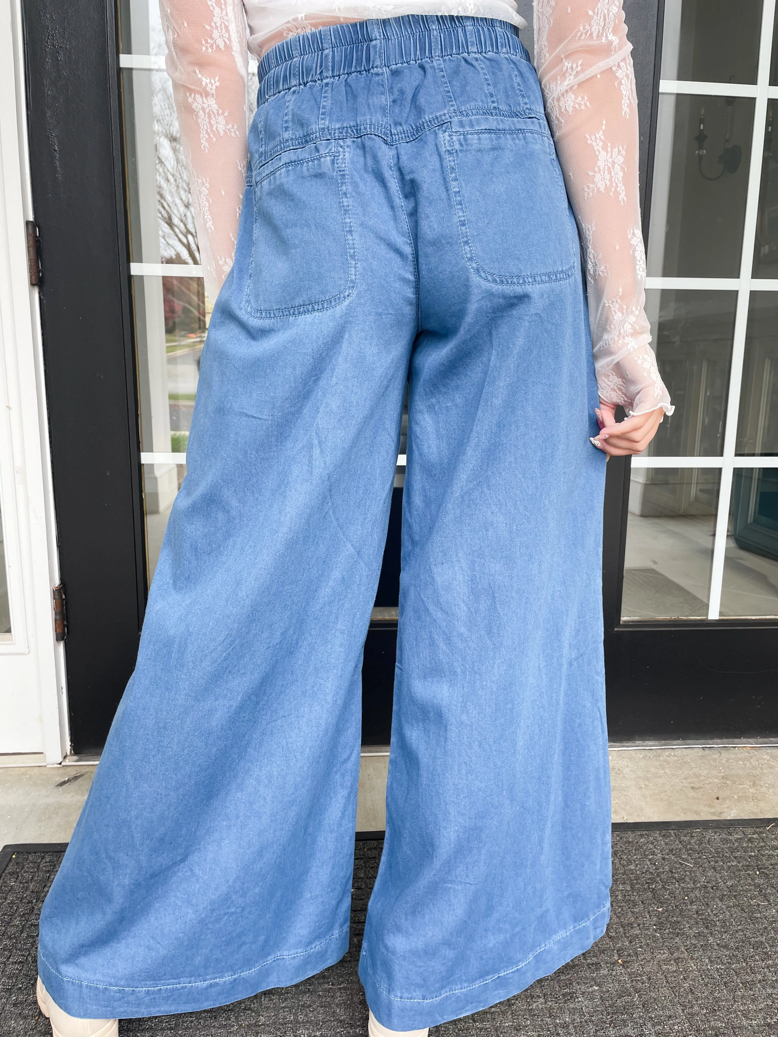 Gathering Together Wide Leg Pant