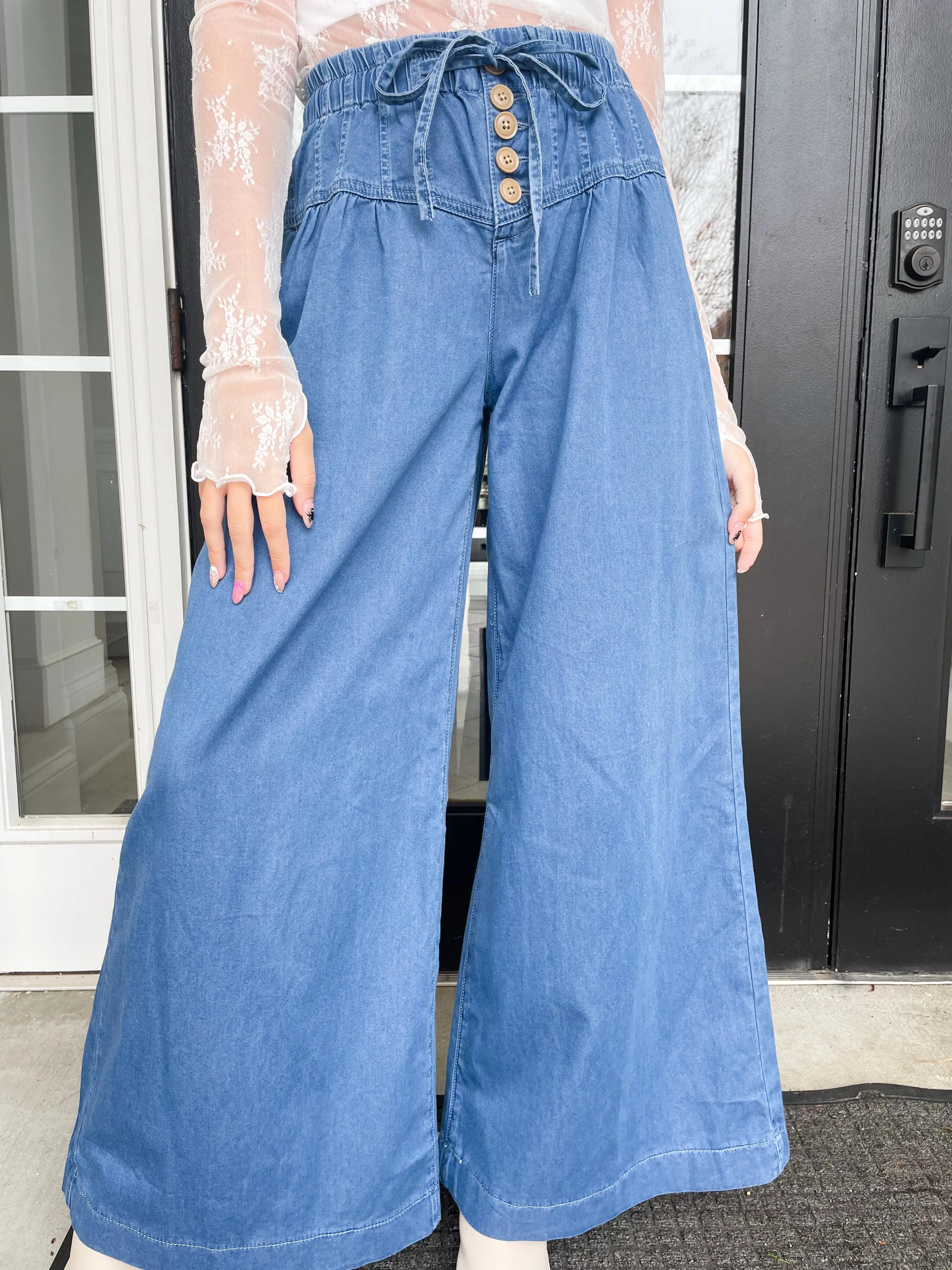 Gathering Together Wide Leg Pant