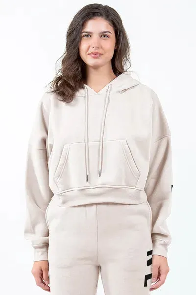Graphic Cropped Hoodie