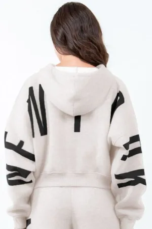 Graphic Cropped Hoodie