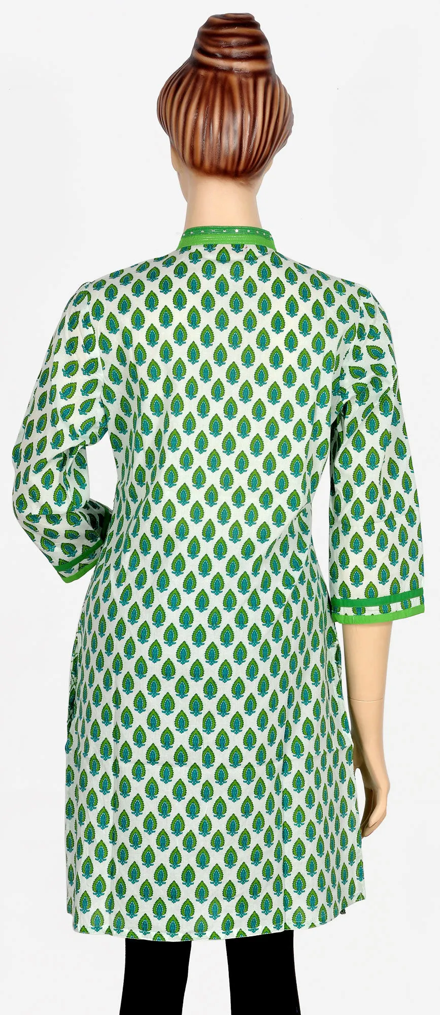 Green Block Print Kurti