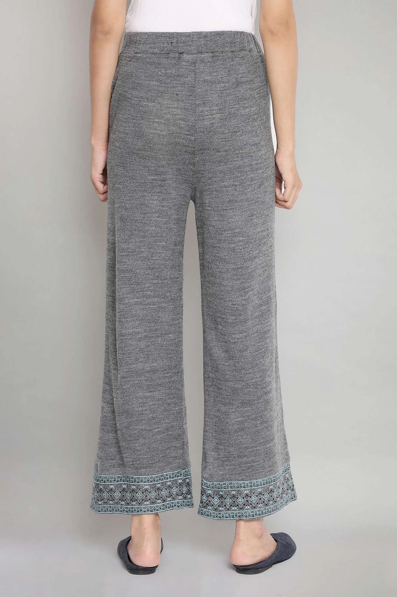 Grey Casual Palazzo Pants