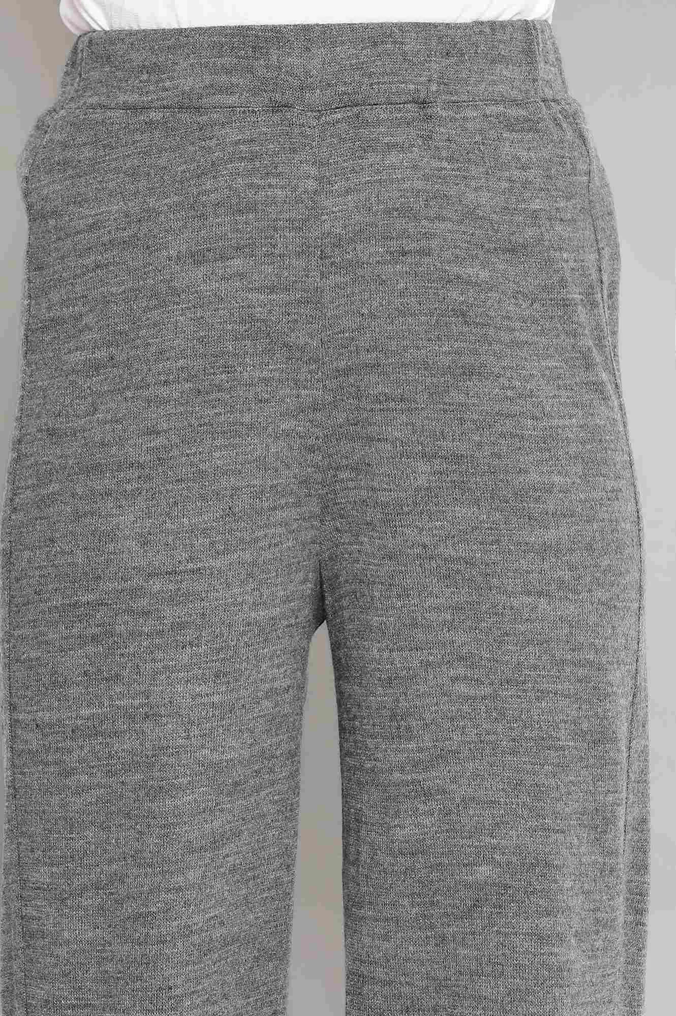 Grey Casual Palazzo Pants