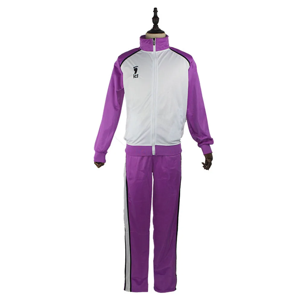 Haikyu!! Shiratorizawa Anime Character School Purple Sports Uniforms Cosplay Costume Outfits