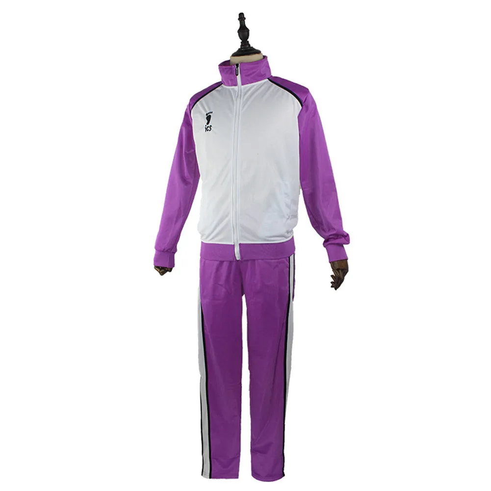 Haikyu!! Shiratorizawa Anime Character School Purple Sports Uniforms Cosplay Costume Outfits
