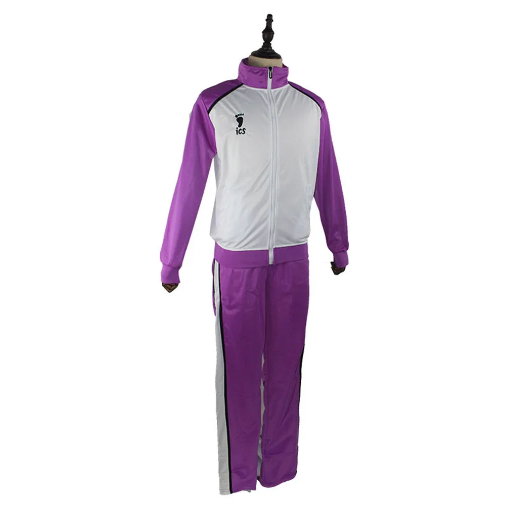 Haikyu!! Shiratorizawa Anime Character School Purple Sports Uniforms Cosplay Costume Outfits