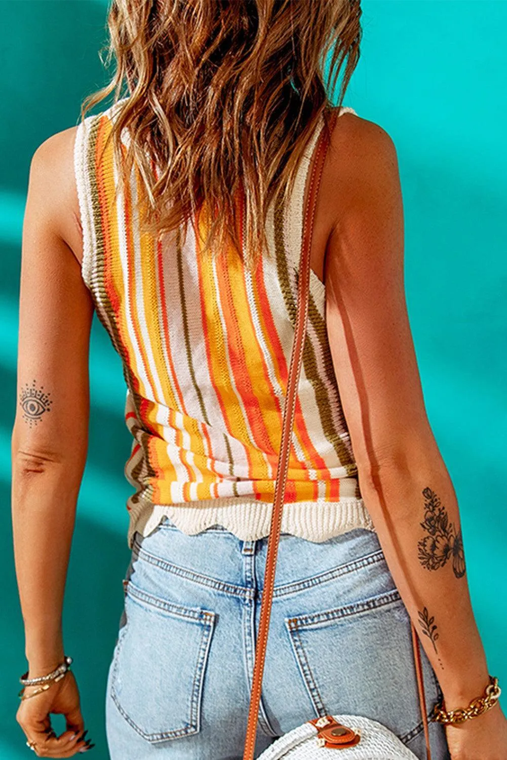 Hazel Blues® | Striped Knitted Tank