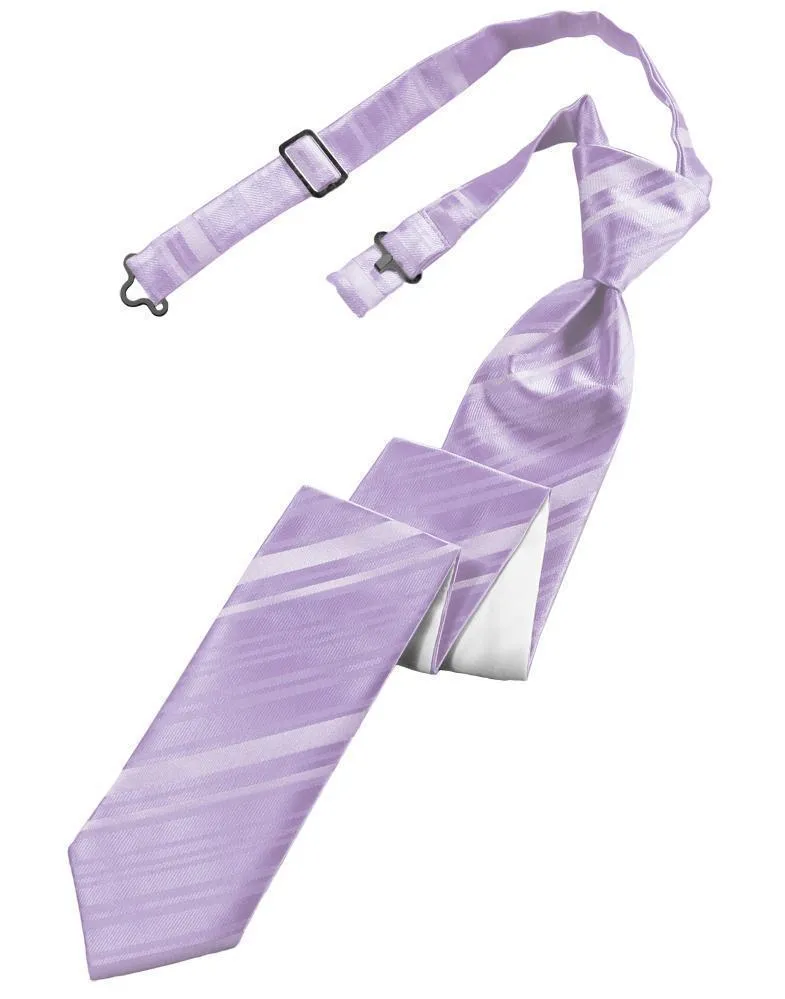 Heather Striped Satin Skinny Necktie