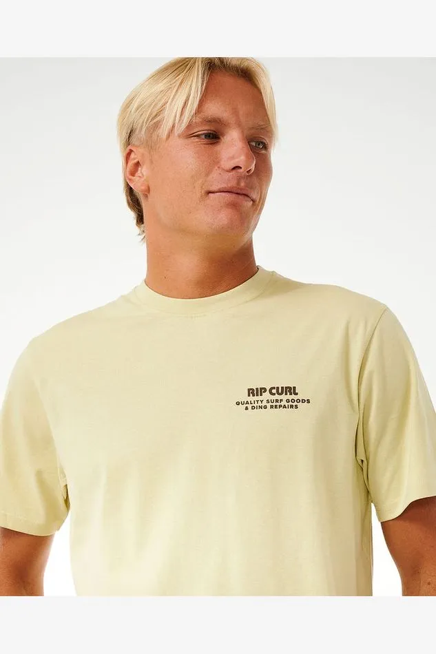 HERITAGE DING REPAIRS TEE - VINTAGE YELLOW