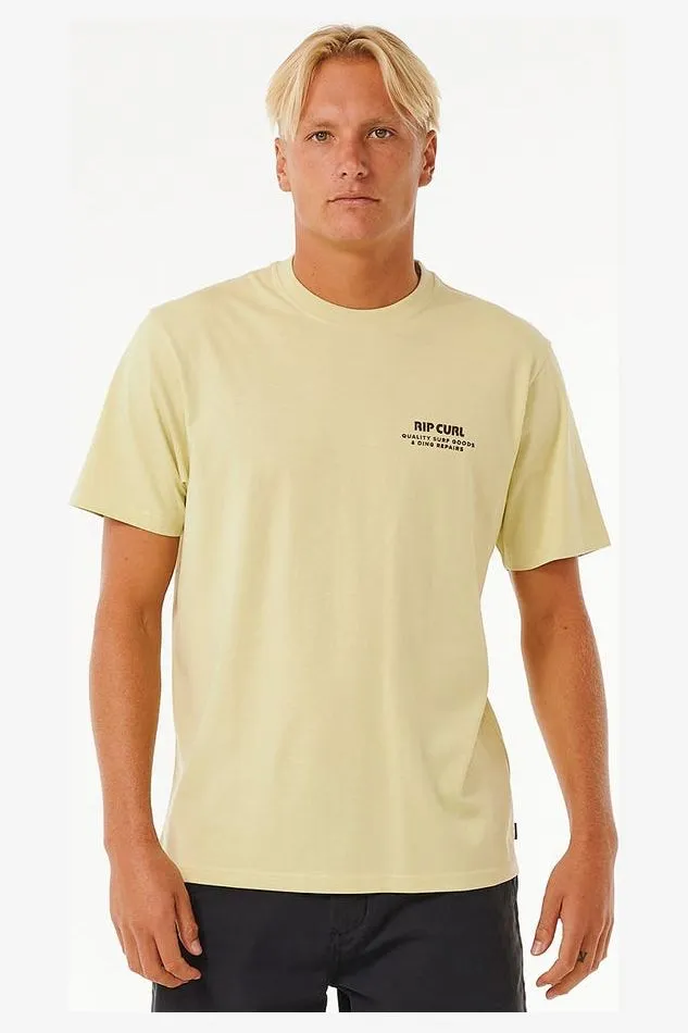 HERITAGE DING REPAIRS TEE - VINTAGE YELLOW