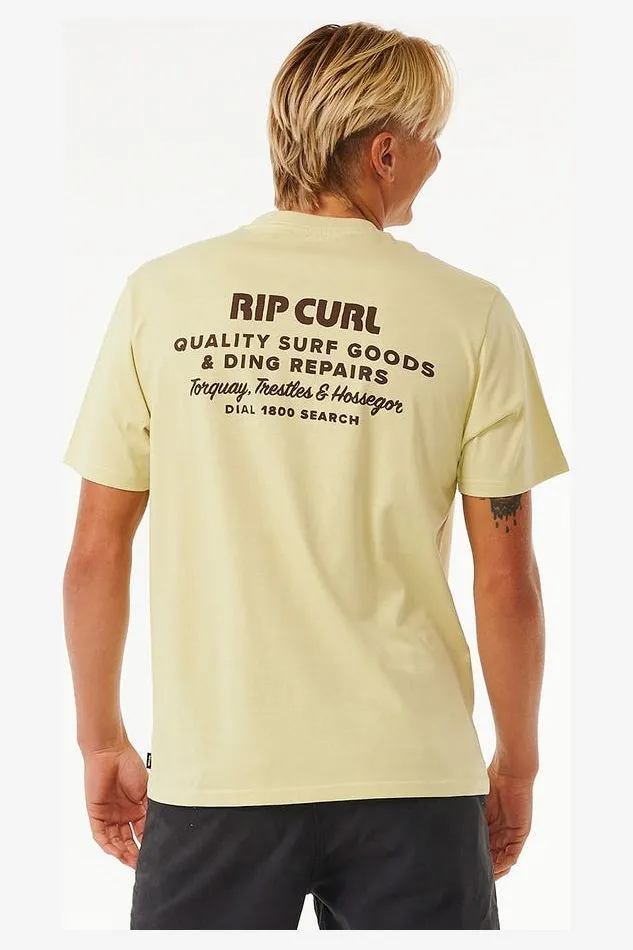 HERITAGE DING REPAIRS TEE - VINTAGE YELLOW