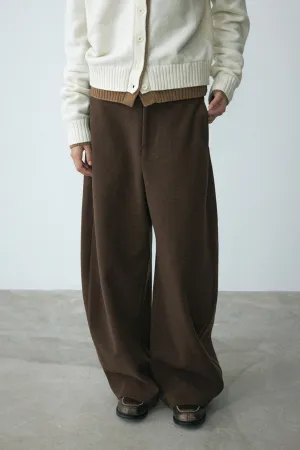 High-waisted wool-like texture versatile big pants | 3 color